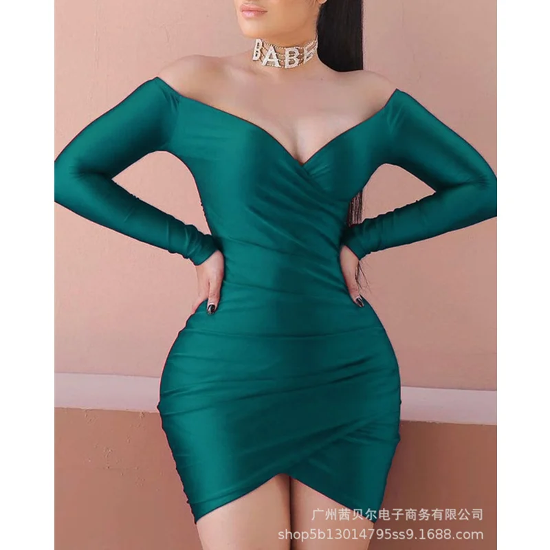 WEPBEL Women's Elegant Satin Bodycon Dress Ladies Sexy Fashion V Neck Off Shoulder High Waist Corset Party Evening Dress
WEPBEL Women's Elegant Satin Bodycon Dress Ladies Sexy Fashion V Neck Off Shoulder High Waist Corset Party Evening Dress