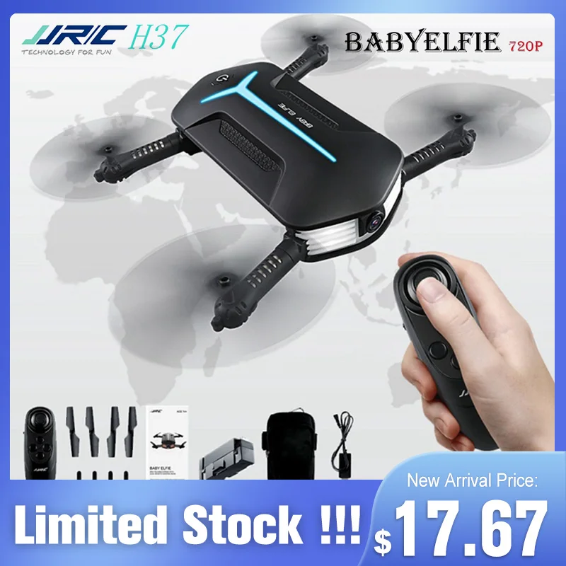 

JJRC H37 Mini Baby Elfie Selfie 720P WIFI FPV With Altitude Hold Headless Mode Foldable RC Drone Quadcopter RTF Multi Battery