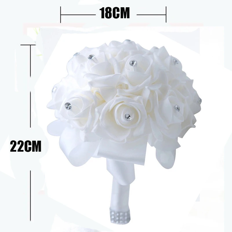 Cheap PE Rose Bridesmaid Wedding Foam flowers Rose Bridal bouquet Ribbon Fake Wedding bouquet de noiva Customized
Cheap PE Rose Bridesmaid Wedding Foam flowers Rose Bridal bouquet Ribbon Fake Wedding bouquet de noiva Customized
