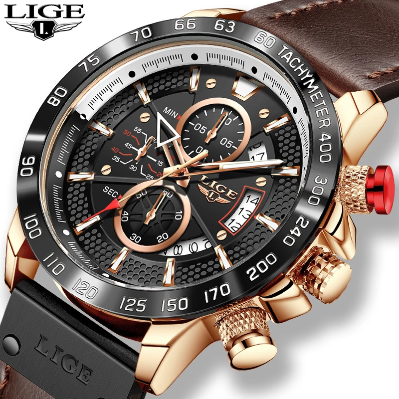LIGE New Watches Mens Luxury Brand Big Dial Watch Men Waterproof Quartz Wristwatch Sports Chronograph Clock Relogio Masculino
LIGE New Watches Mens Luxury Brand Big Dial Watch Men Waterproof Quartz Wristwatch Sports Chronograph Clock Relogio Masculino