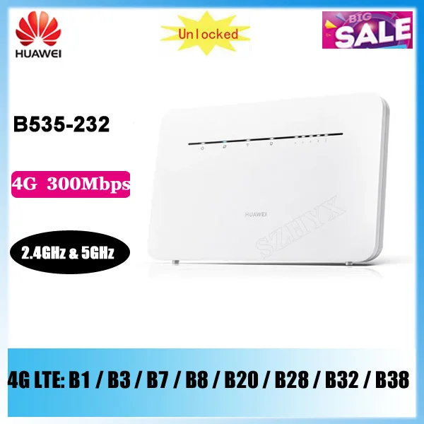 Разблокированный маршрутизатор Huawei B535 232 4G со слотом для sim карты LTE FDD: