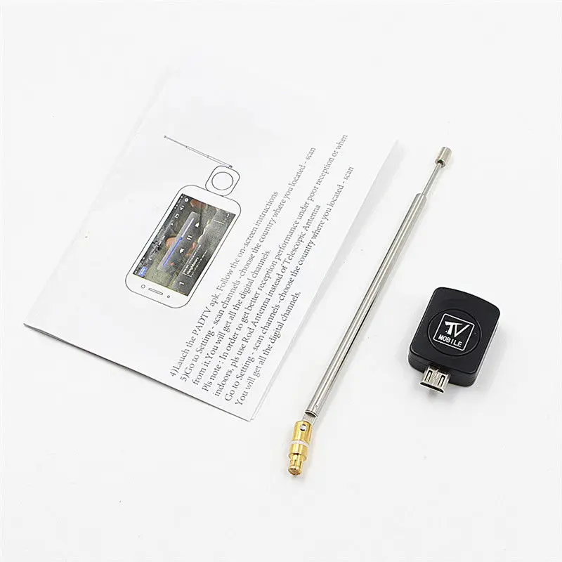 Mini Micro USB DVB-T tuner TV receiver Dongle/Antenna DVB T HD Digital Mobile TV HDTV Satellite Receiver for Android Phone
Mini Micro USB DVB-T tuner TV receiver Dongle/Antenna DVB T HD Digital Mobile TV HDTV Satellite Receiver for Android Phone