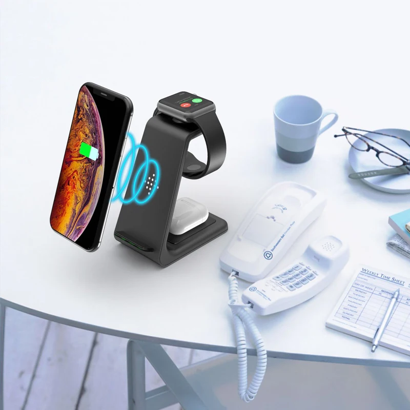 3 in 1 Qi 10W Fast Wireless Charger for iphone Samsung Phone Holder for iWatch 5 for Airpods Galaxy Buds Gear S4 S3 Dock Charger
3 in 1 Qi 10W Fast Wireless Charger for iphone Samsung Phone Holder for iWatch 5 for Airpods Galaxy Buds Gear S4 S3 Dock Charger