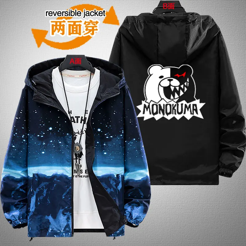New Spring Dangan Ronpa hoodie Anime Monokuma Fall Winter Men Coat Women Fashion Reversible Jacket
New Spring Dangan Ronpa hoodie Anime Monokuma Fall Winter Men Coat Women Fashion Reversible Jacket