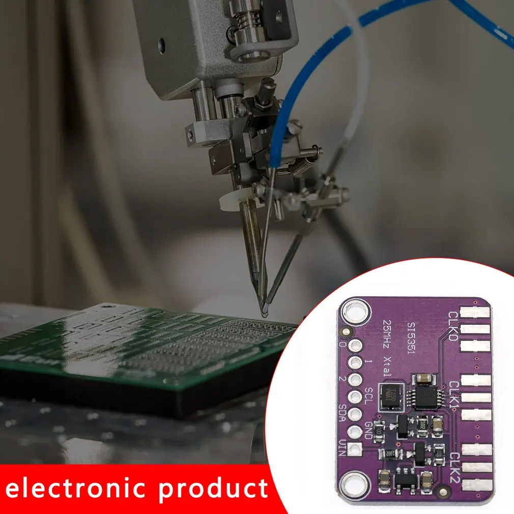 DC 3V 5V SI5351 SI5351A I2C Clock Signal Generator Module High Frequency Signal Square Wave Frequency 8KHz-160MHz For Arduino
DC 3V 5V SI5351 SI5351A I2C Clock Signal Generator Module High Frequency Signal Square Wave Frequency 8KHz-160MHz For Arduino