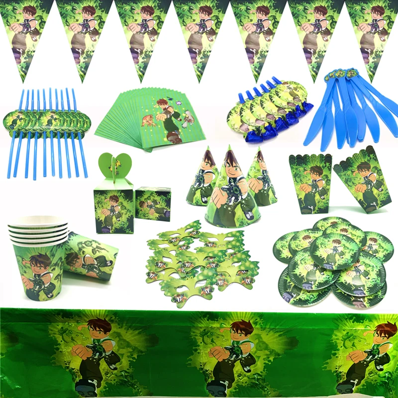 New Ben 10 Theme Birthday Party Decorations Balloon Ben 10 Boy Cups Flags Plates Party Supplies Hacker boy Popcorn Boxes Supply
New Ben 10 Theme Birthday Party Decorations Balloon Ben 10 Boy Cups Flags Plates Party Supplies Hacker boy Popcorn Boxes Supply