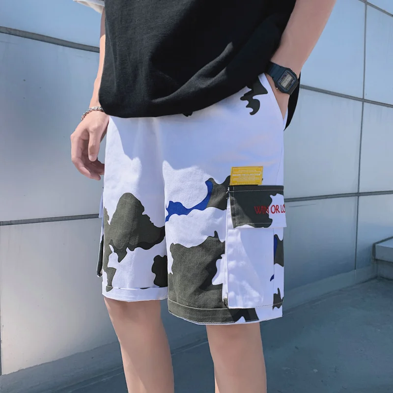 

Шорты-карго мужские камуфляжные до колен, повседневные штаны в стиле милитари, штаны-бермуды, уличная одежда, EE5DK, лето