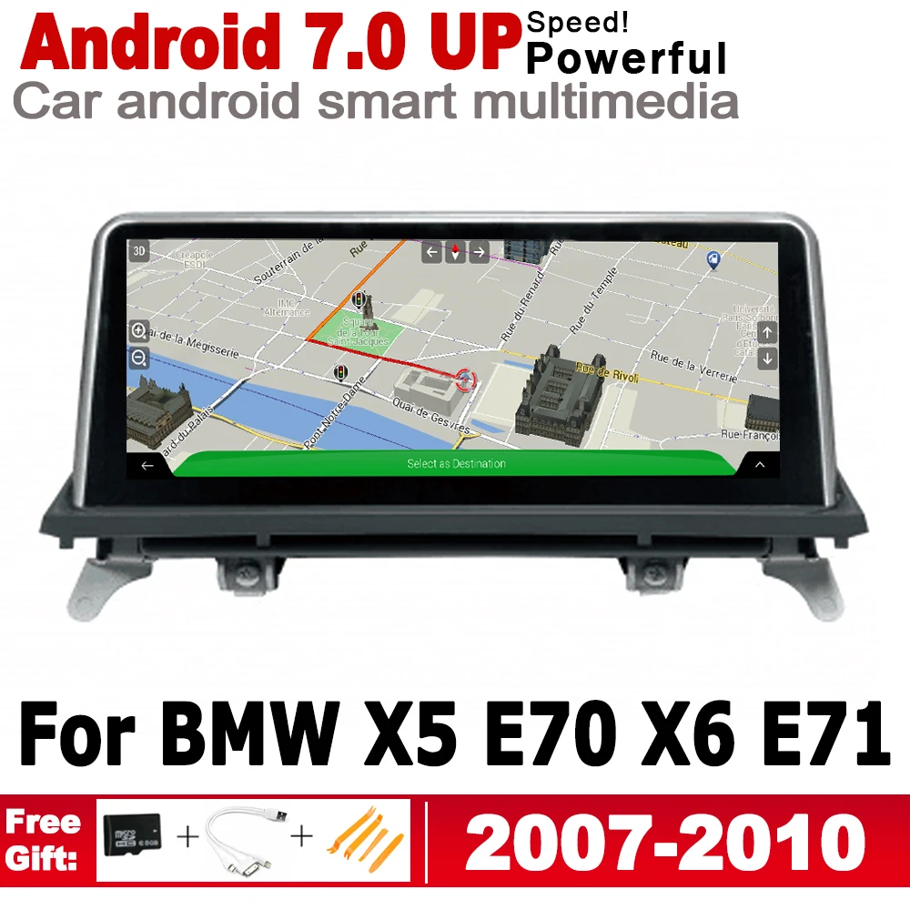 Автомобильный проигрыватель на Android 7 0 IPS для BMW X5 E70 X6 E71 2007 ~ 2010 CCC оригинальный