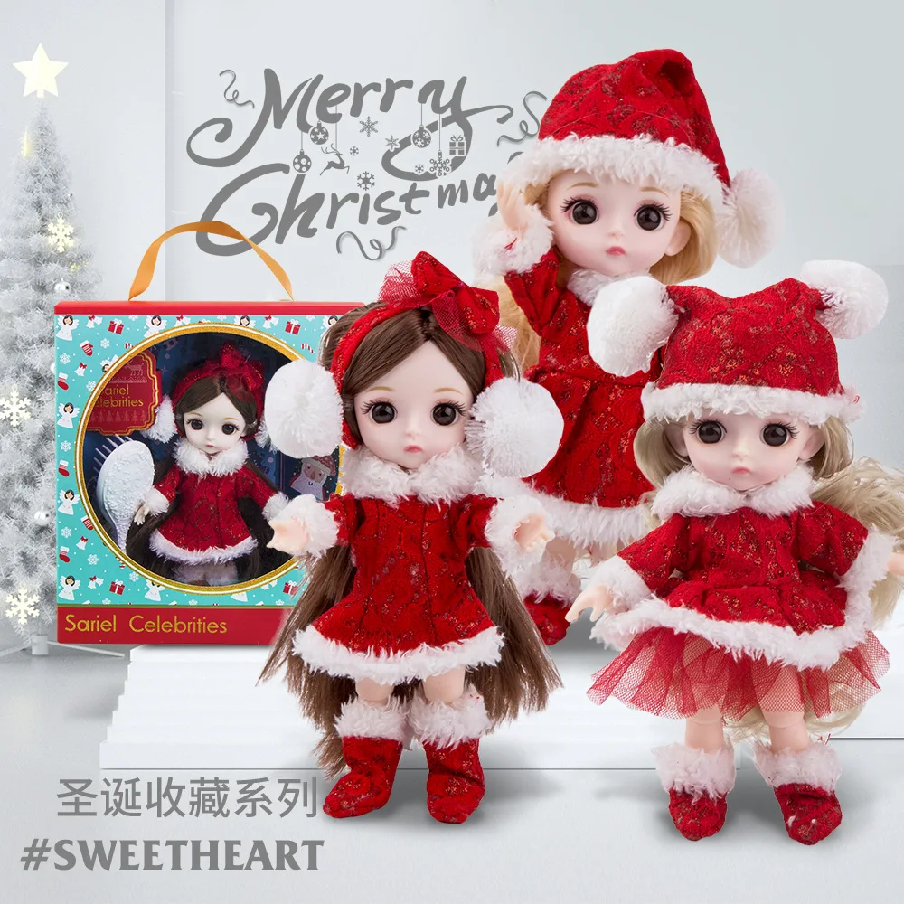 bjd dolls 16 cm 13 joint Christmas dress up BJD doll simulation doll princess girl play house toy set
bjd dolls 16 cm 13 joint Christmas dress up BJD doll simulation doll princess girl play house toy set