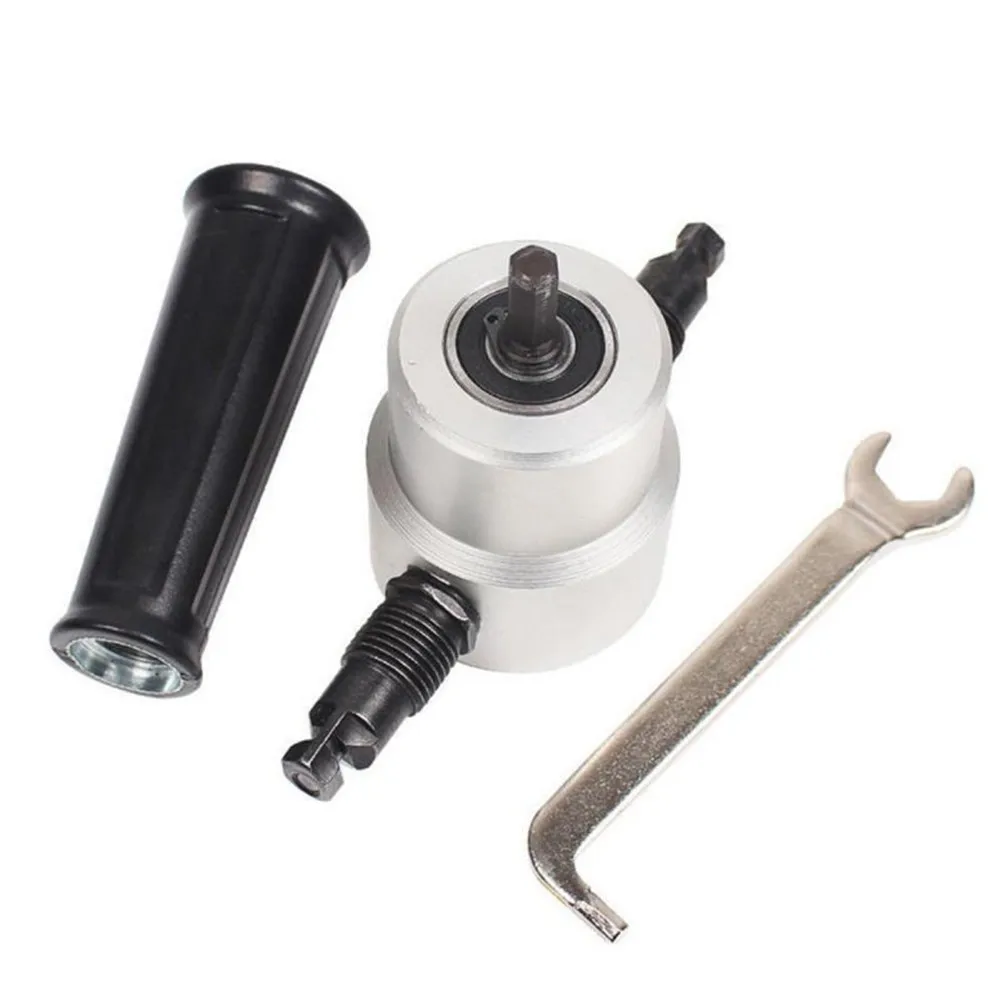 Dual Head Sheet Metal Cutting Nibbler Hole Saw Cutter Electric Drill Attachment 360 Degree Adjustable Cutting Tool Power Tools
Dual Head Sheet Metal Cutting Nibbler Hole Saw Cutter Electric Drill Attachment 360 Degree Adjustable Cutting Tool Power Tools
