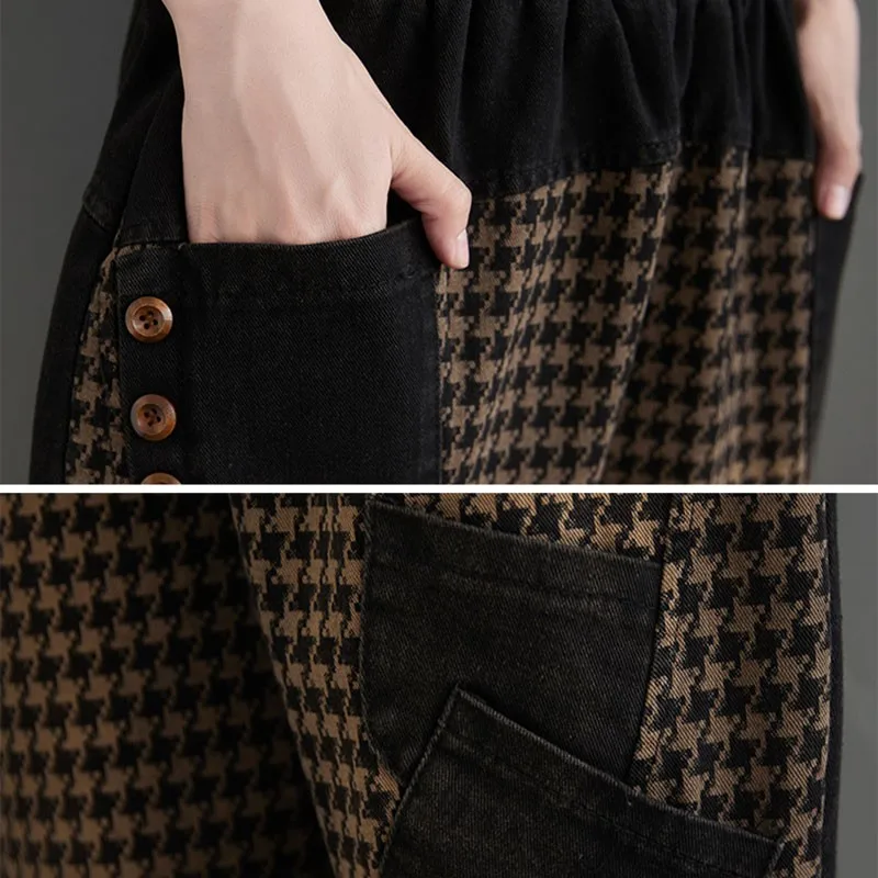 Women High Waist Boyfriend Jeans New Arrival 2021 Spring Arts Style Vintage Plaid Loose Female Casual Denim Harem Pants S3256
Women High Waist Boyfriend Jeans New Arrival 2021 Spring Arts Style Vintage Plaid Loose Female Casual Denim Harem Pants S3256