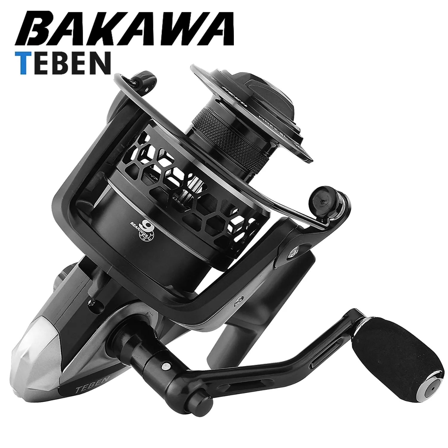 BAKAWA 2000-6000 Series Spinning Fishing Reel 15-20kg Max Drag 5+1BB Gear Ratio 5.2:1/4.9:1 TEBEN Saltwater/Freshwater Wheel
BAKAWA 2000-6000 Series Spinning Fishing Reel 15-20kg Max Drag 5+1BB Gear Ratio 5.2:1/4.9:1 TEBEN Saltwater/Freshwater Wheel