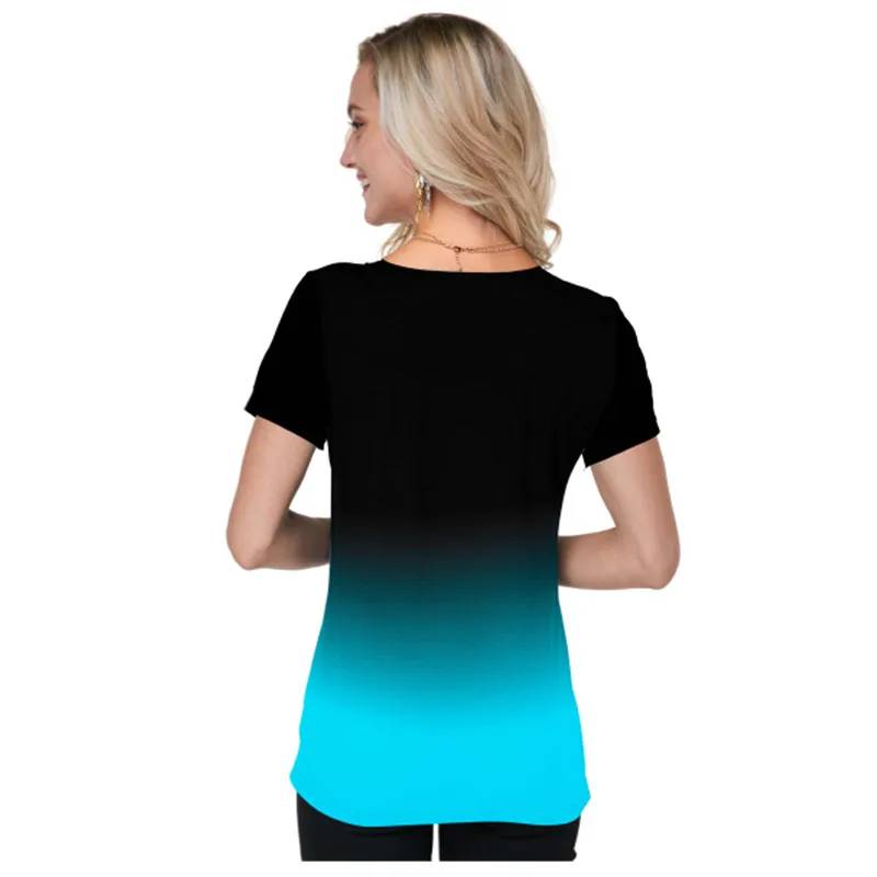 2021 Summer Women Shirt Fashion Gradient Print Blouses Casual Short Sleeve V-Neck Shirts Female Loose Top Plus Size 5XL Blouse
2021 Summer Women Shirt Fashion Gradient Print Blouses Casual Short Sleeve V-Neck Shirts Female Loose Top Plus Size 5XL Blouse