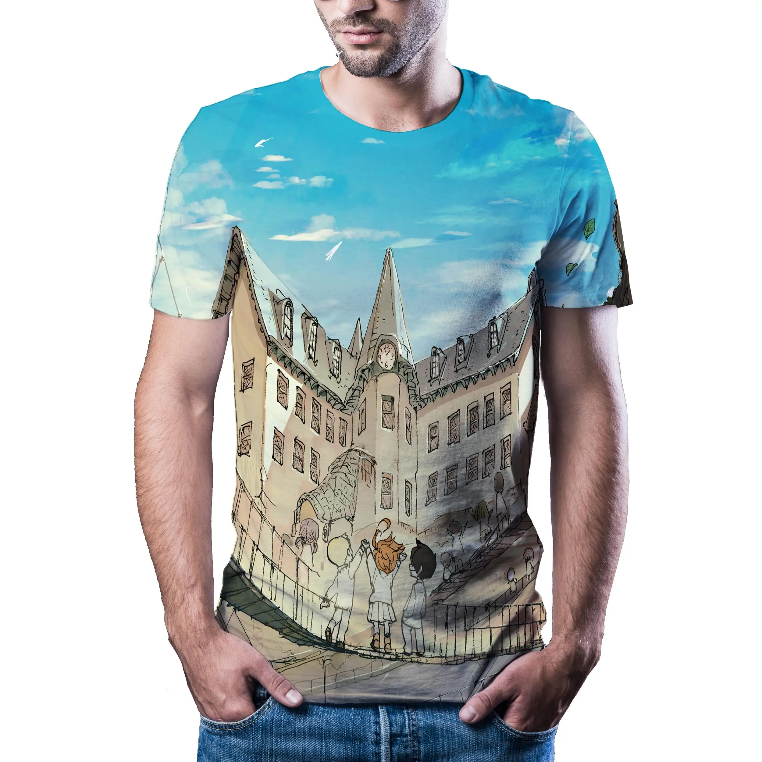 

2020 yaz 3D desen T-shirt erkek moda 3D ksa kollu T-shirt sevimli T-shirt yaz erkekler ve kadnlar ksa kollu st