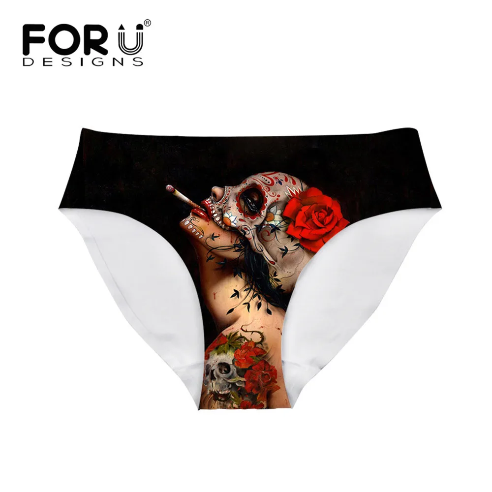 Женские дышащие трусики FORUDESIGNS, 3 шт./компл., эластичные бесшовные ультратонкие готические трусики с принтом для девушек, сексуальные трусик... 
Женские дышащие трусики FORUDESIGNS, 3 шт./компл., эластичные бесшовные ультратонкие готические трусики с принтом для девушек, сексуальные трусик...