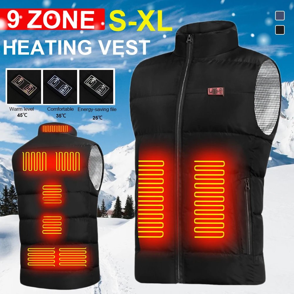 New 9 Zone Heated Vest Men Women Usb Heated Jacket Heating Vest Thermal Clothing Hunting Vest Winter Fashion Heat Jacket
New 9 Zone Heated Vest Men Women Usb Heated Jacket Heating Vest Thermal Clothing Hunting Vest Winter Fashion Heat Jacket
