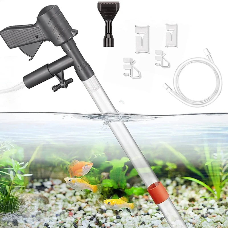 Aquarium Gravel Cleaner With Air-Pressing Button Long Nozzle Fish Tank Cleaner For Sand Washing Aquarium Water Changer
Aquarium Gravel Cleaner With Air-Pressing Button Long Nozzle Fish Tank Cleaner For Sand Washing Aquarium Water Changer