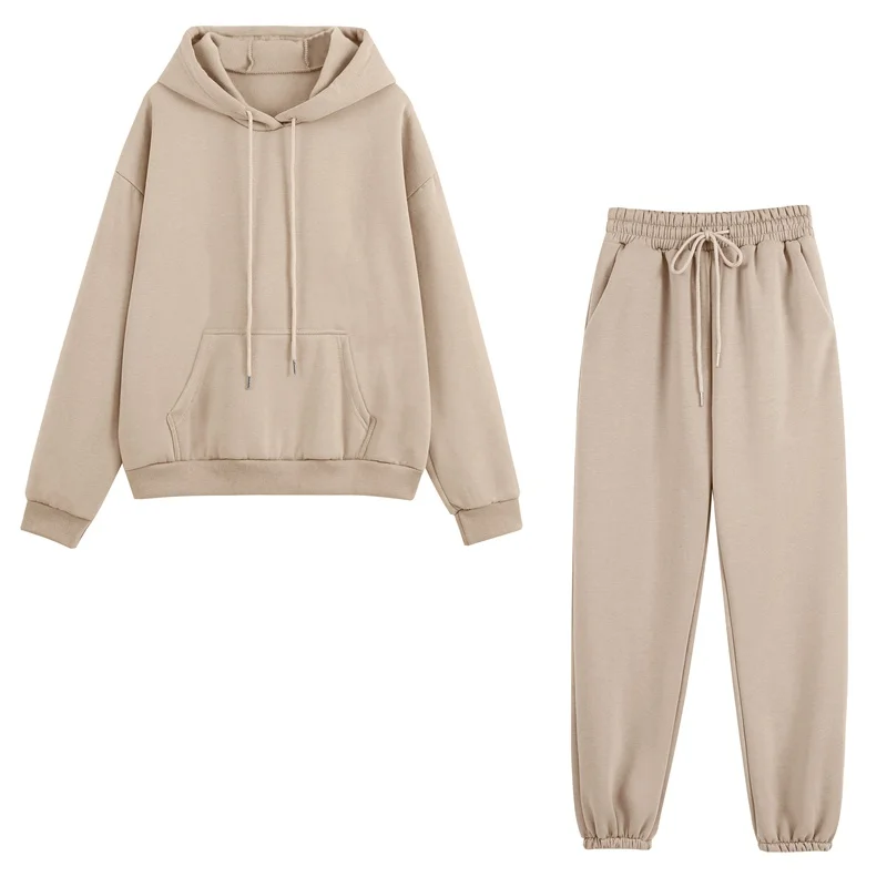 Women Tracksuits Autumn Winter Thick Fleece Warm Solid Suit 2 Pieces Sets Female Casual Long Sleeve Hooded Sweatshirt Outfit
Women Tracksuits Autumn Winter Thick Fleece Warm Solid Suit 2 Pieces Sets Female Casual Long Sleeve Hooded Sweatshirt Outfit