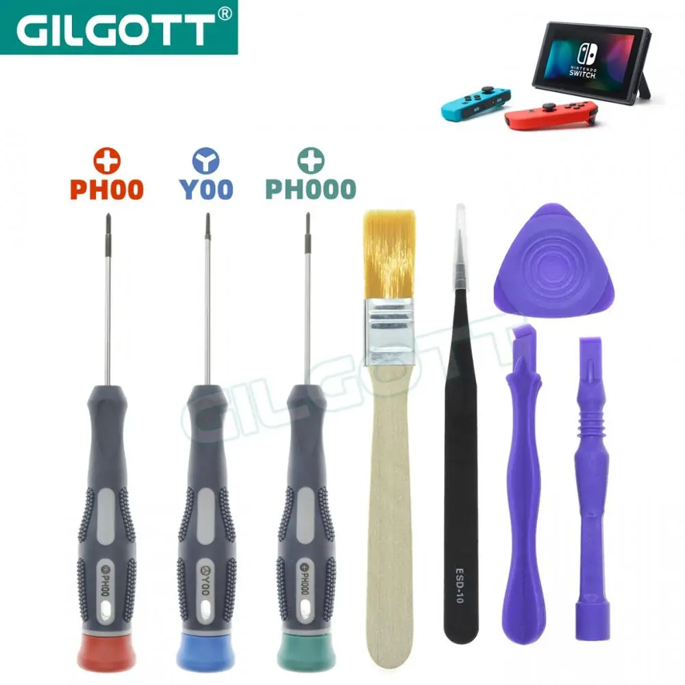 Набор отверток GILGOTT 8 шт. в 1 для Nintendo Switch Lite Pro GBM GBA SP DS DSL DSi NEW 2DS 3DS XL LL WII | Электроника