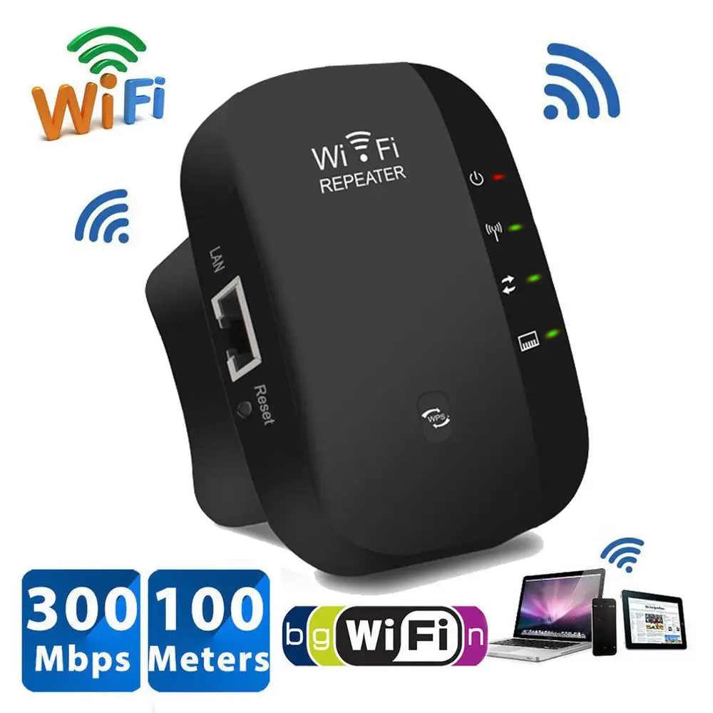Беспроводной Wi-fi репитер 300 Мбит/с 802.11N/B/G | Компьютеры и офис