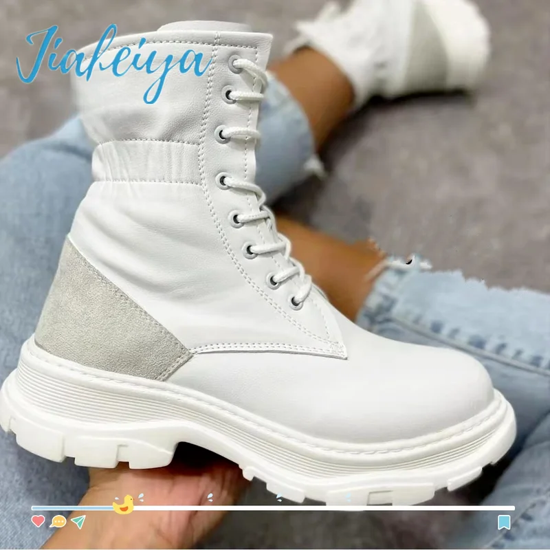 2021 New Women's Ankle Boots Cross-lace Thick-heeled Platform Shoes with Round Toe Fashion Martin Boots
2021 New Women's Ankle Boots Cross-lace Thick-heeled Platform Shoes with Round Toe Fashion Martin Boots