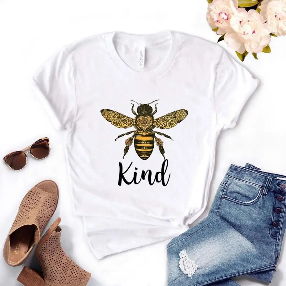 Women T Shirt Bee kind Print Tshirt Women Short Sleeve O Neck Loose T-shirt Ladies Summer Causal Tee Shirt Clothes Tops
Women T Shirt Bee kind Print Tshirt Women Short Sleeve O Neck Loose T-shirt Ladies Summer Causal Tee Shirt Clothes Tops