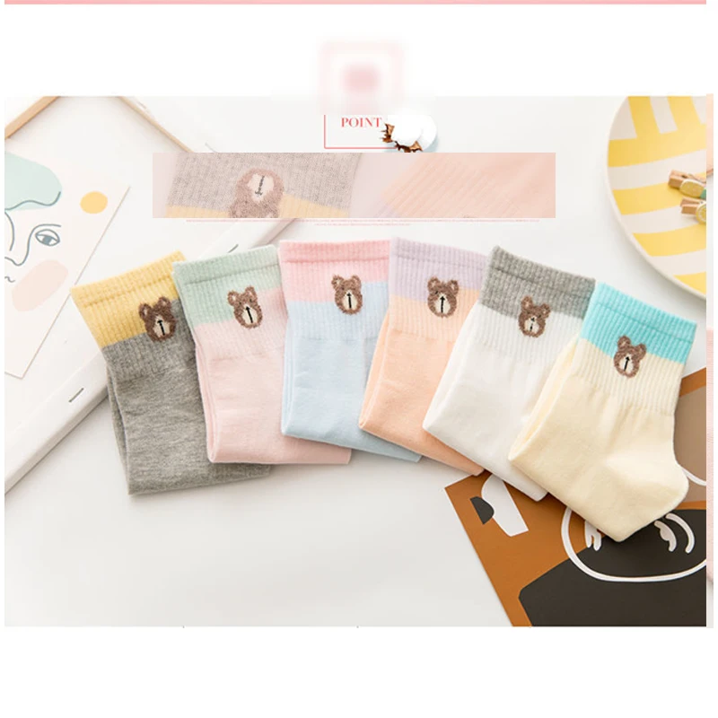 6pairs=12pcs Women Cotton Socks Solid Color Girl Soft Socks Little Bear Autumn & Winter Male Socks Pink White Cute Socks Kawaii
6pairs=12pcs Women Cotton Socks Solid Color Girl Soft Socks Little Bear Autumn & Winter Male Socks Pink White Cute Socks Kawaii