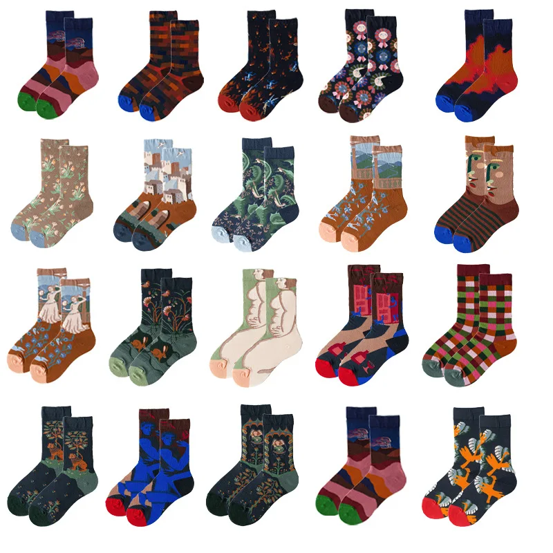 3 Pair Spring French Designer Graffiti Portrait Creative Art Socks Funny Happy Street Female Lolita Cotton Cute Women Warm Socks
3 Pair Spring French Designer Graffiti Portrait Creative Art Socks Funny Happy Street Female Lolita Cotton Cute Women Warm Socks