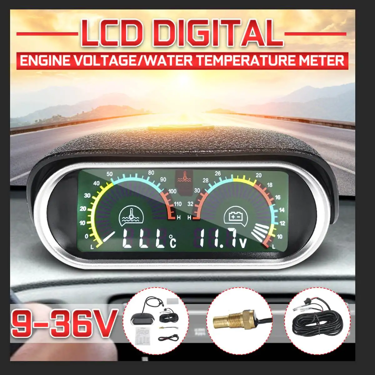 2 в 1 ЖК Автомобильный цифровой измеритель напряжения/температуры воды измеритель температуры воды датчик температуры 9-36 в автозапчасти
2 в 1 ЖК Автомобильный цифровой измеритель напряжения/температуры воды измеритель температуры воды датчик температуры 9-36 в автозапчасти