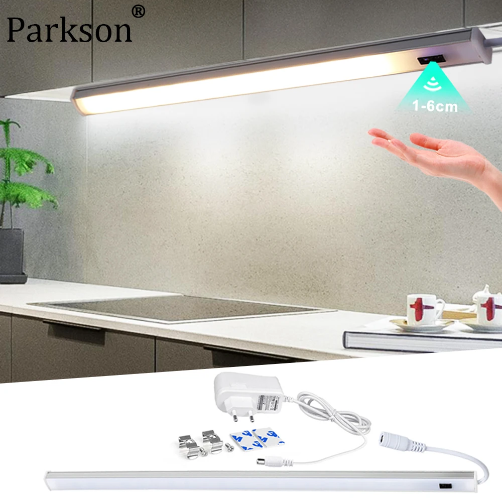 LED Under Kitchen Cabinet Light Bedroom Wardrobe Closet Smart Sensor Night Lamp DC 12V 30/40/50cm Hand Sweep Switch Lamp EU Plug
LED Under Kitchen Cabinet Light Bedroom Wardrobe Closet Smart Sensor Night Lamp DC 12V 30/40/50cm Hand Sweep Switch Lamp EU Plug