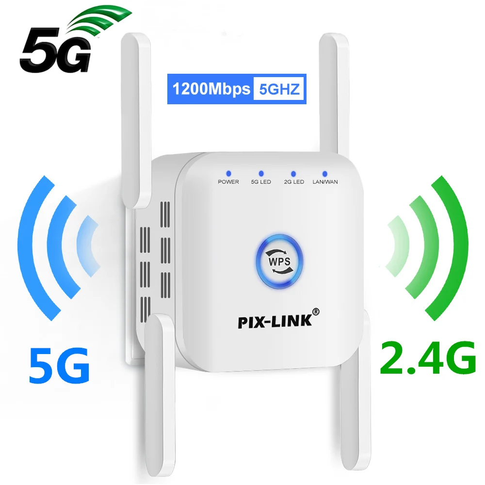 5Ghz Wireless WiFi Repeater Wi Fi Booster 2.4G 5G Wi-Fi Amplifier 1200 Mbps Access Point 5 ghz Signal WiFi Long Range Extender
5Ghz Wireless WiFi Repeater Wi Fi Booster 2.4G 5G Wi-Fi Amplifier 1200 Mbps Access Point 5 ghz Signal WiFi Long Range Extender