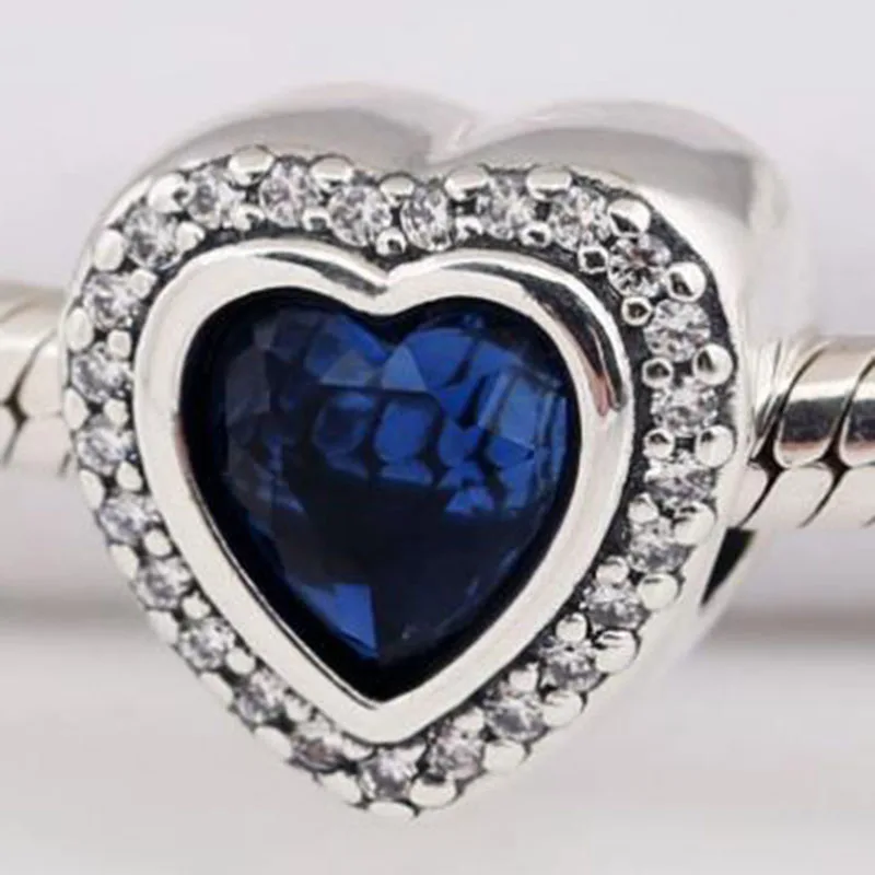 100% 925 Sterling Silver Bead New Sparkling Blue Crystal Heart Beads Fit Pandora Women Bracelet & Necklace Diy Jewelry
100% 925 Sterling Silver Bead New Sparkling Blue Crystal Heart Beads Fit Pandora Women Bracelet & Necklace Diy Jewelry