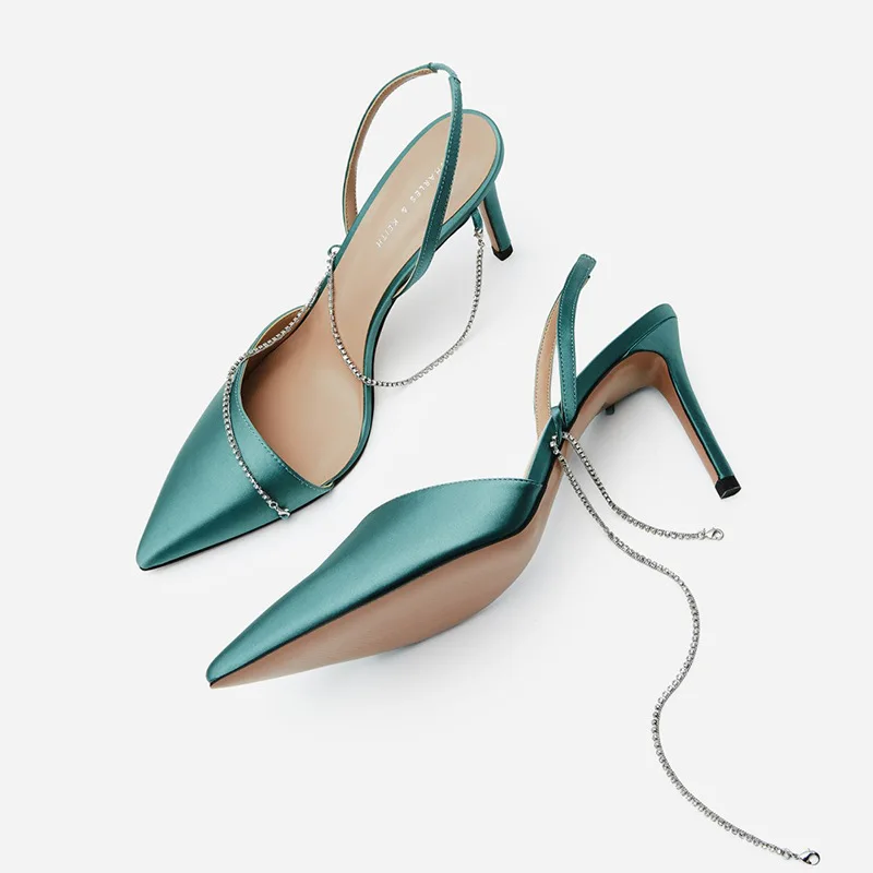Новинка 2020 года; Летняя пикантная женская обувь на высоком каблуке с острым носком и ремешками 
Новинка 2020 года; Летняя пикантная женская обувь на высоком каблуке с острым носком и ремешками