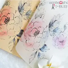 Wholesale 100pcs/lot Peony Gift Wrapping Paper Wax Paper Packaging for Soap Gift Kraft Wrapping Paper free shipping