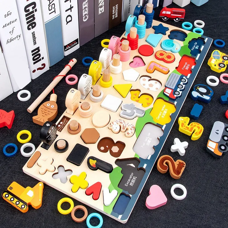 Maths Educational Children Wooden Toy Matching Game Play Set netic Fishing Pole for Kids Gift
Maths Educational Children Wooden Toy Matching Game Play Set netic Fishing Pole for Kids Gift