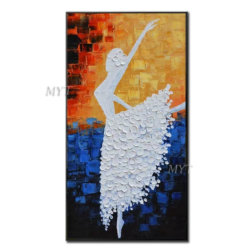 Dancer Girl Picture Painting Abstract Oil Paintings on Canvas 100% Handmade Colorful Canvas Art Modern Art for Home Wall Decor 
Dancer Girl Picture Painting Abstract Oil Paintings on Canvas 100% Handmade Colorful Canvas Art Modern Art for Home Wall Decor