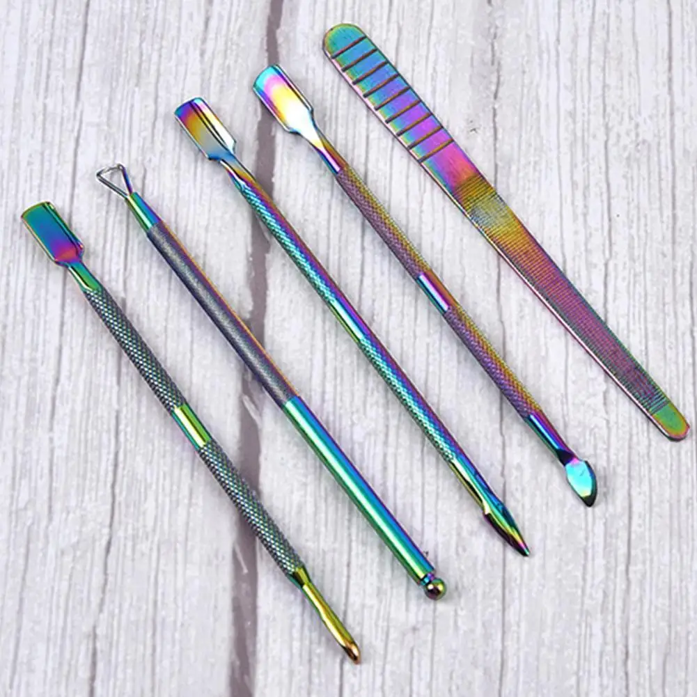 Nail Manicure Tool Dual-ended Color Nail Cuticle Pusher Steel Art Skin Tool Rainbow Dead Remover Spoon Tainless Nail R7y5
Nail Manicure Tool Dual-ended Color Nail Cuticle Pusher Steel Art Skin Tool Rainbow Dead Remover Spoon Tainless Nail R7y5
