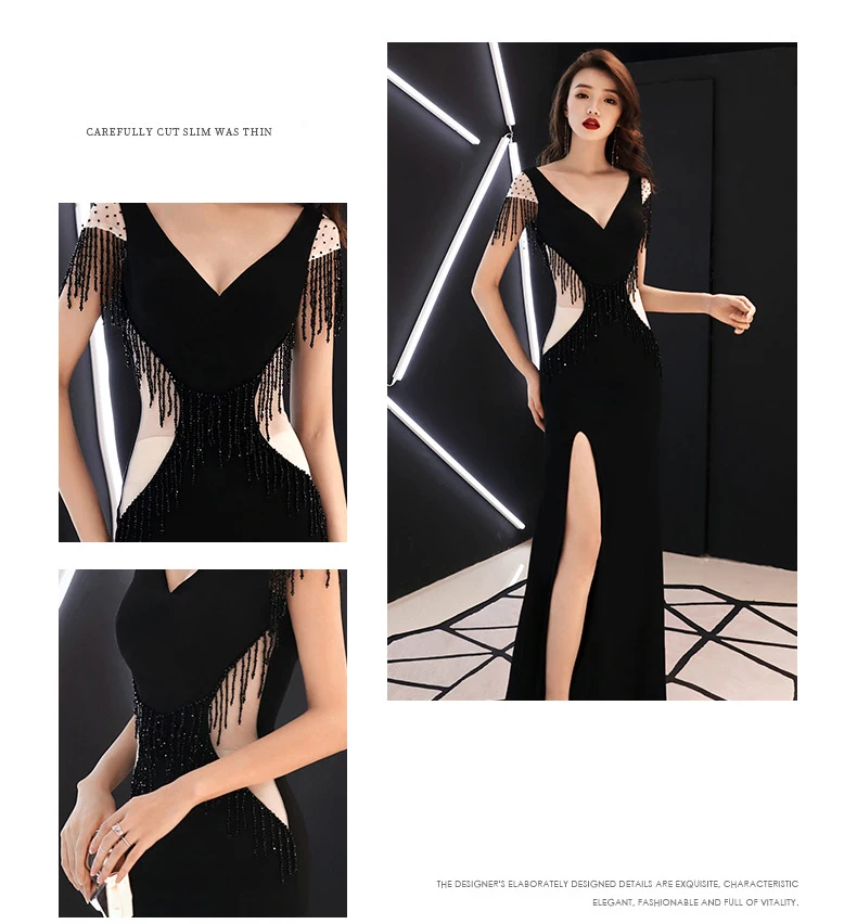 Long Prom Dresses Mermaid Chiffon Sleeveless Sexy Backless Slim V-Neck Fashion Formal Women Evening Gown Dress Robe De Soiree
Long Prom Dresses Mermaid Chiffon Sleeveless Sexy Backless Slim V-Neck Fashion Formal Women Evening Gown Dress Robe De Soiree
