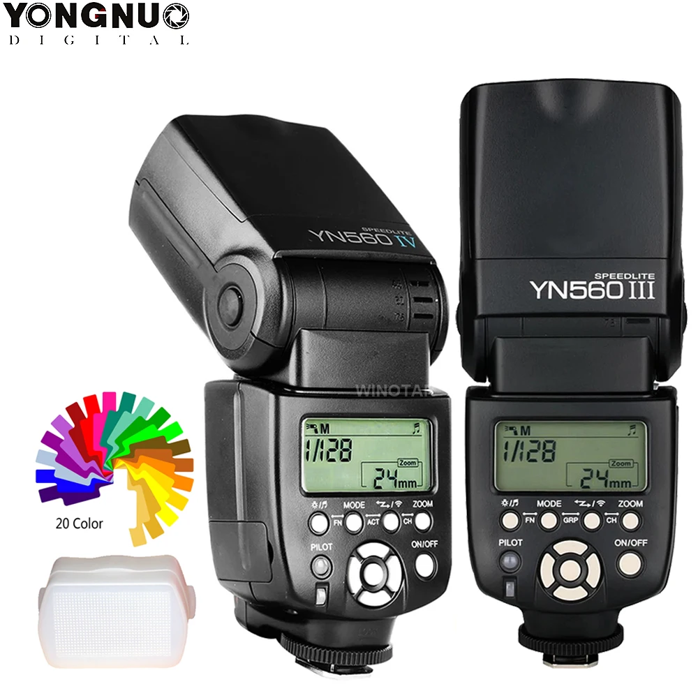 Вспышка YONGNUO Speedlite YN 560 III IV беспроводная вспышка для камер Nikon Canon Olympus Pentax