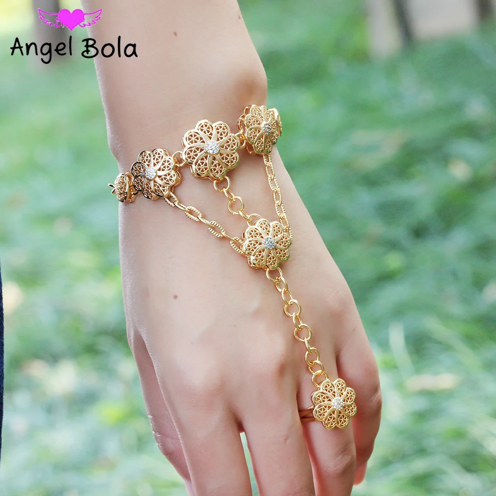 Muslim Luxury Golden Flower Crystal Turkish Women Charm Set Bracelet Fashion Party Wedding Holiday Gift Wholesale
Muslim Luxury Golden Flower Crystal Turkish Women Charm Set Bracelet Fashion Party Wedding Holiday Gift Wholesale