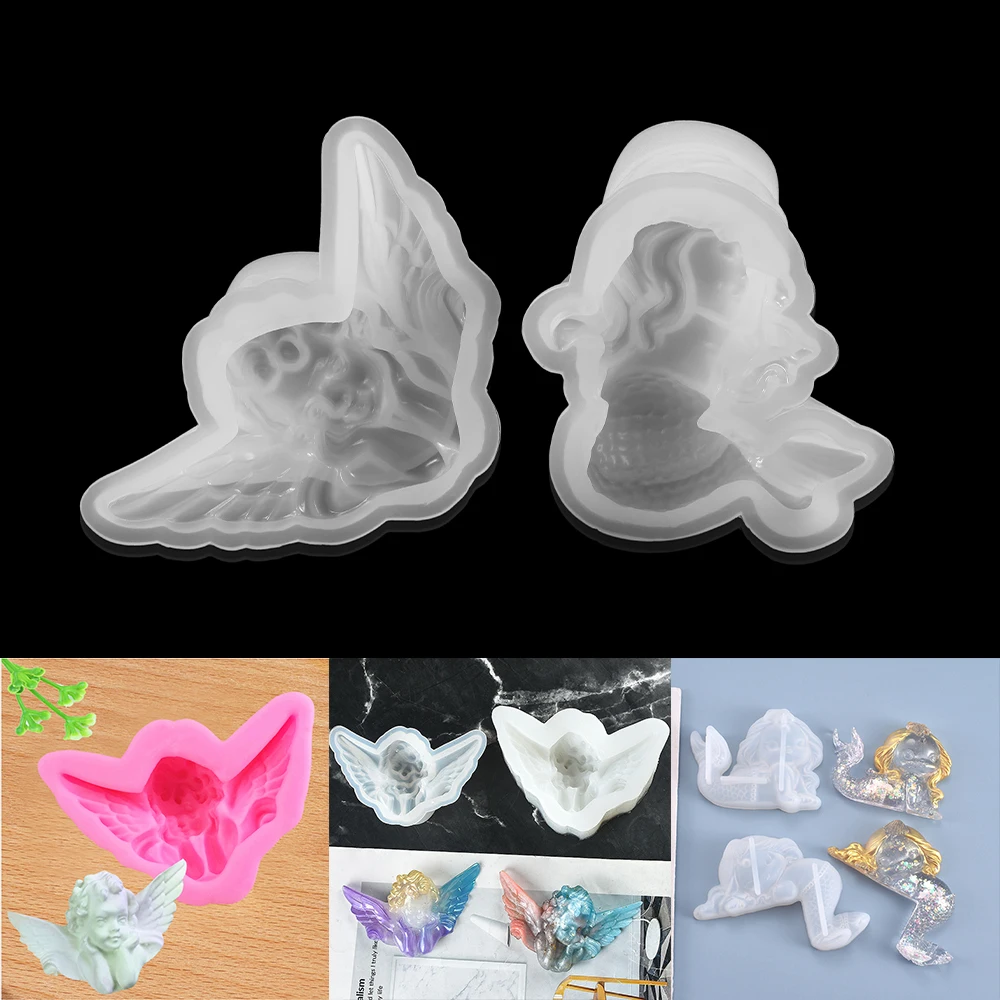 1Pcs 2Style Mermaid Resin Angel Key Chain Pendants Casting Molds UV Epoxy Mould for DIY Crafts Handmade Pendant Jewelry Tool
1Pcs 2Style Mermaid Resin Angel Key Chain Pendants Casting Molds UV Epoxy Mould for DIY Crafts Handmade Pendant Jewelry Tool