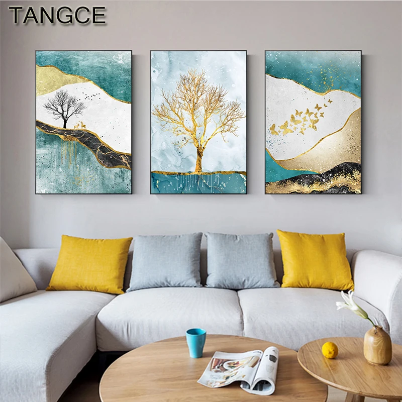 Abstract Golden Canvas Painting Nordic Gold Tree Butterfly Posters Prints Blue Wall Pictures for Living Room fanshion home Decor
Abstract Golden Canvas Painting Nordic Gold Tree Butterfly Posters Prints Blue Wall Pictures for Living Room fanshion home Decor
