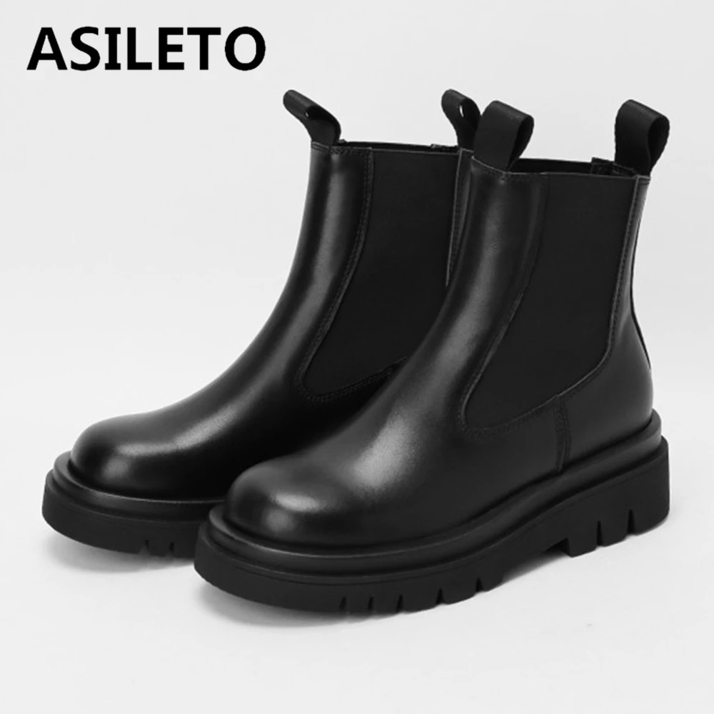 ASILETO, толстые плюшевые женские ботинки челси, Нескользящие черные зимние кожаные ботинки на платформе, Осень-зима 2021
ASILETO, толстые плюшевые женские ботинки челси, Нескользящие черные зимние кожаные ботинки на платформе, Осень-зима 2021
