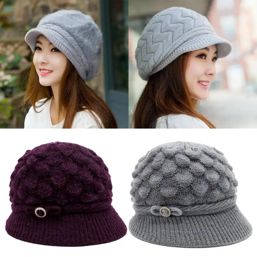 Winter Warm Knit Hat Non-shedding Breathable Vibrant Color Warm Knit Hat with Visor for Women
Winter Warm Knit Hat Non-shedding Breathable Vibrant Color Warm Knit Hat with Visor for Women