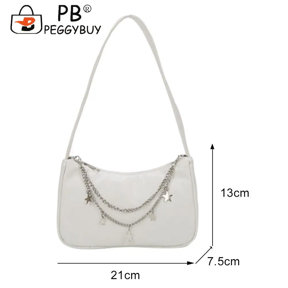Fashion Women PU Leather Small Shoulder Underarm Purse Vintage Solid Color Star Chain Zipper Handbag Travel Top-handle Bags
Fashion Women PU Leather Small Shoulder Underarm Purse Vintage Solid Color Star Chain Zipper Handbag Travel Top-handle Bags