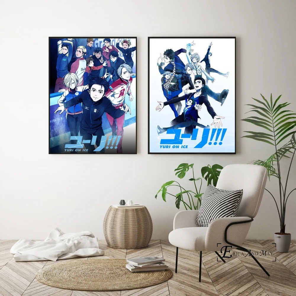 Yuri On Ice аниме персонажи Картина на холсте постеры и принты для гостиной без рамки