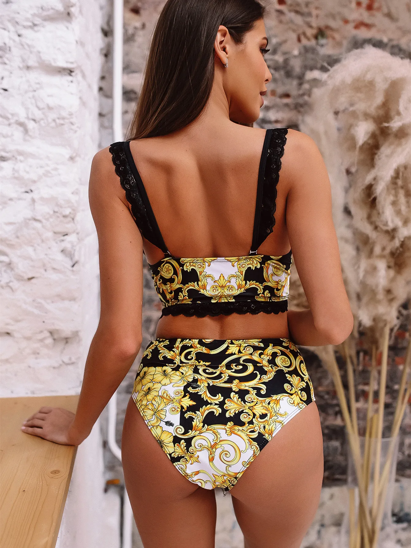Women's swimsuit 2021 new style swimsuit print split body swimsuit lace strap bikini
Women's swimsuit 2021 new style swimsuit print split body swimsuit lace strap bikini