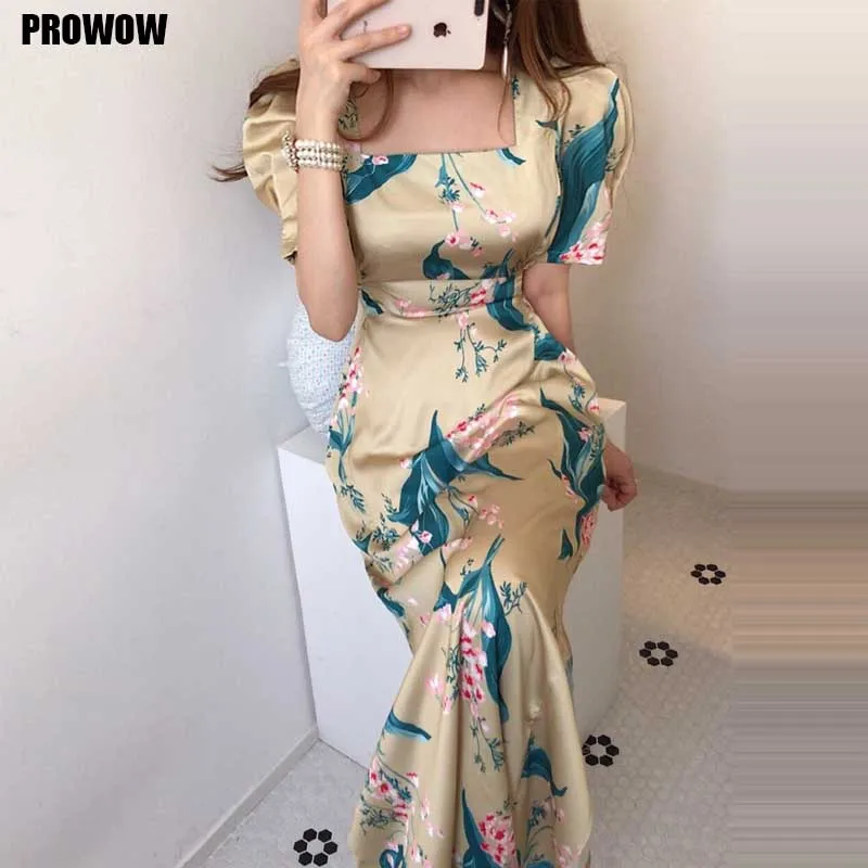 French Elegant Floral Print Dress New 2021 Women Summer Slim Short Sleeve Hedging Dress Korean Fashion One-Piece Ladies Dresses
French Elegant Floral Print Dress New 2021 Women Summer Slim Short Sleeve Hedging Dress Korean Fashion One-Piece Ladies Dresses