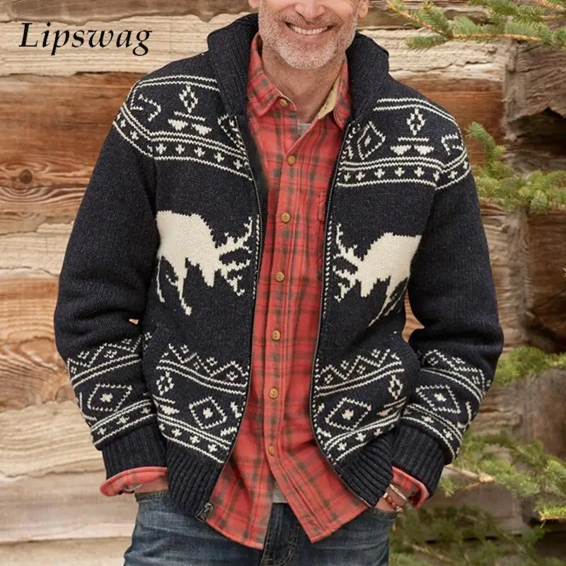 2021 Autumn Casual Knitted Cardigan Sweater Men Fashion Pattern Jacquard Long Sleeve Sweaters Coats Men Slim Zipper Streetwear
2021 Autumn Casual Knitted Cardigan Sweater Men Fashion Pattern Jacquard Long Sleeve Sweaters Coats Men Slim Zipper Streetwear