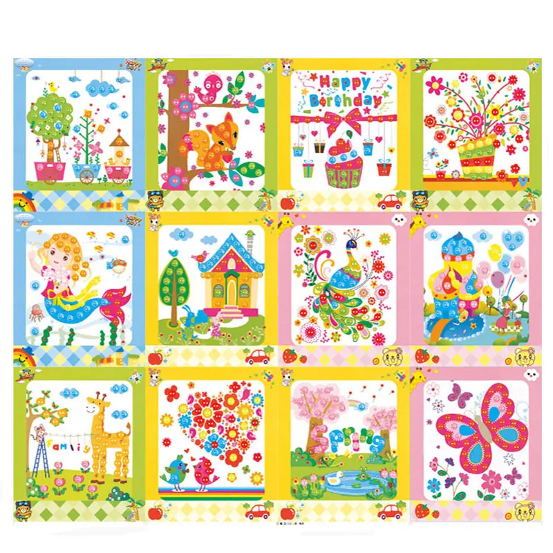 Hot Sold Kids DIY Button Stickers Drawing Toys Funny Game Handmade Art Class Painting Drawing Craft Kit Children Early Education
Hot Sold Kids DIY Button Stickers Drawing Toys Funny Game Handmade Art Class Painting Drawing Craft Kit Children Early Education